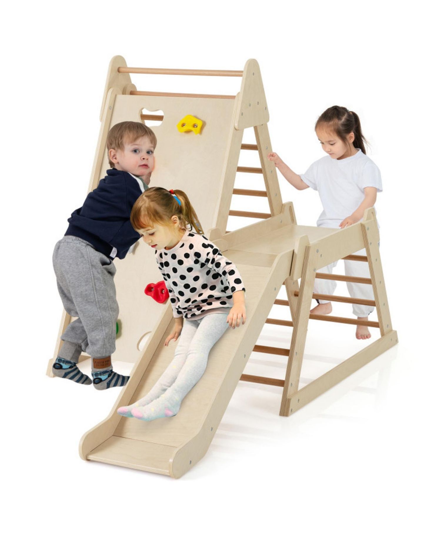 3-in-1 Indoor Jungle Gym with Extended Slide, Ages 3+
