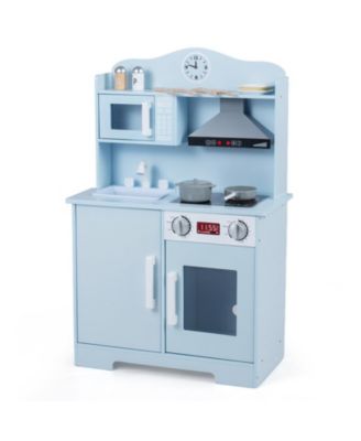 Wooden Light-and-Sound Play Kitchen Playset, Ages 3+