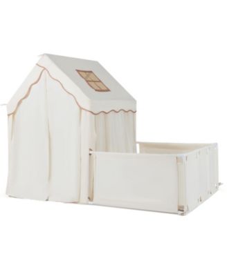 2-in-1 3-Piece Play Tent and Playpen with Star String Lights, Ages 3+