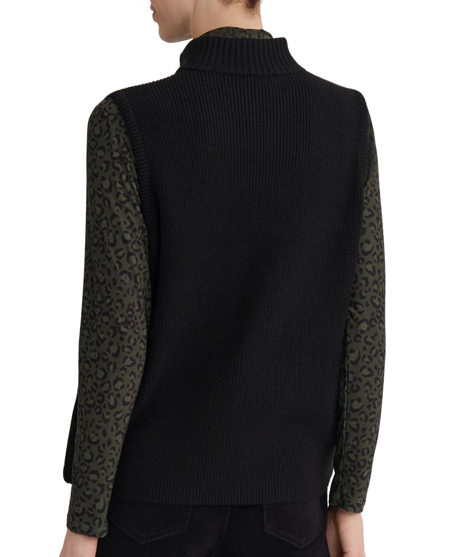 Petite Quilted Puffer Suede Vest