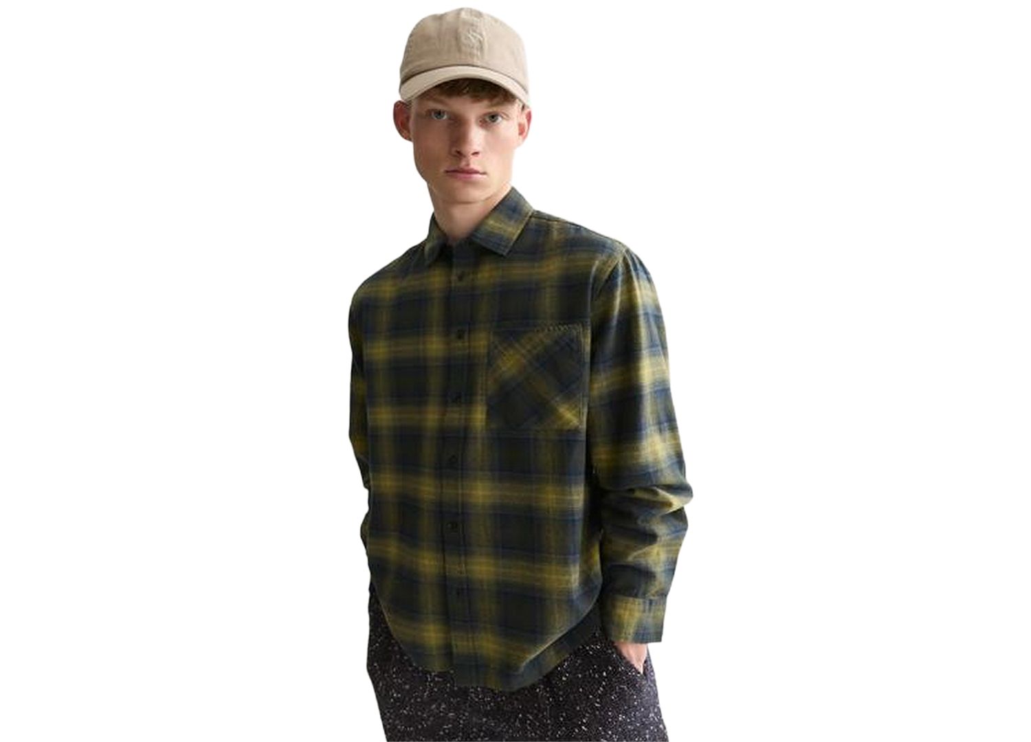 Men's Flannel Checked Regular-Fit Shirt