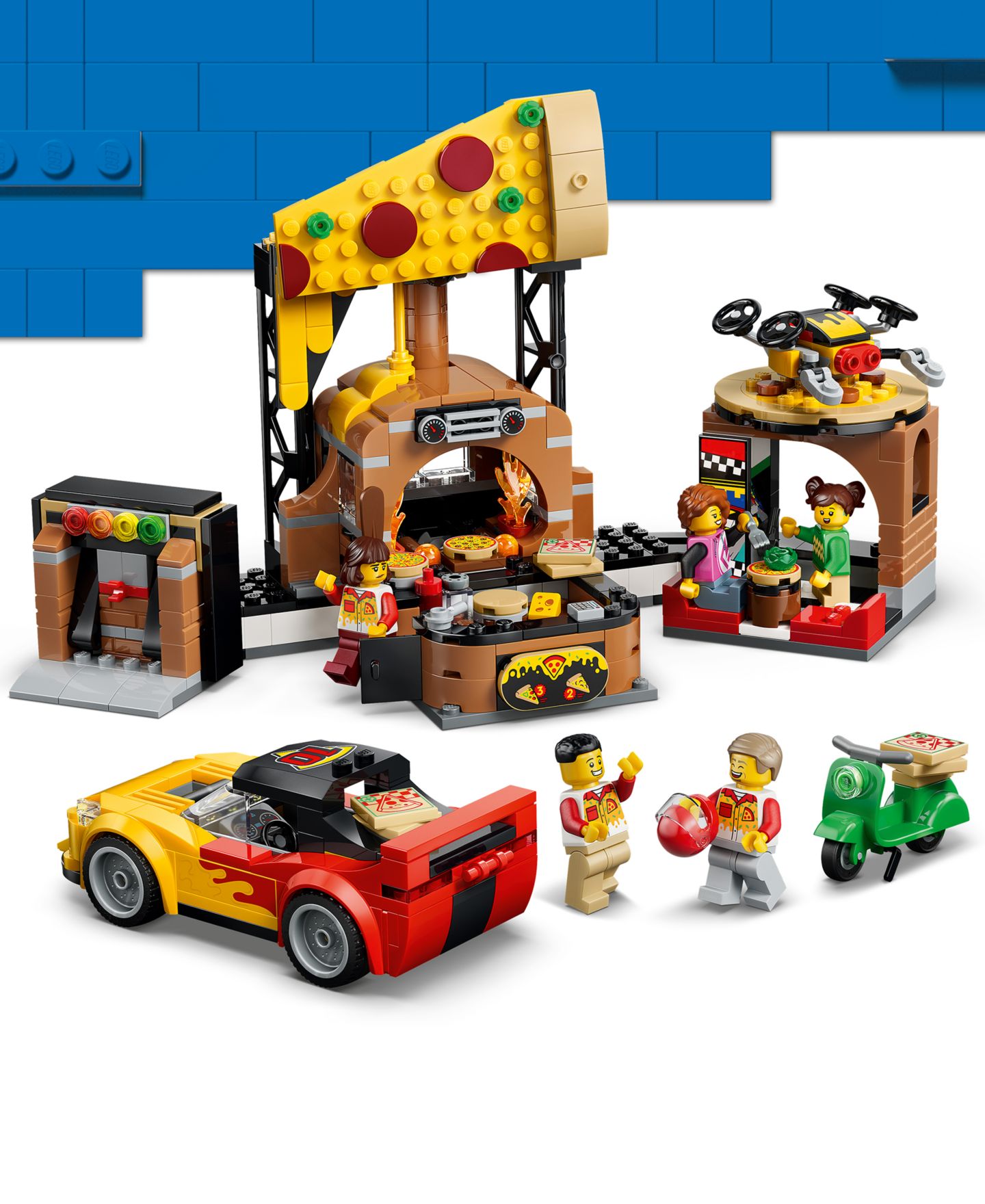 Детские конструкторы LEGO® City Pizza Delivery Experience with Vehicles 60496, 494 Pieces — фото 2
