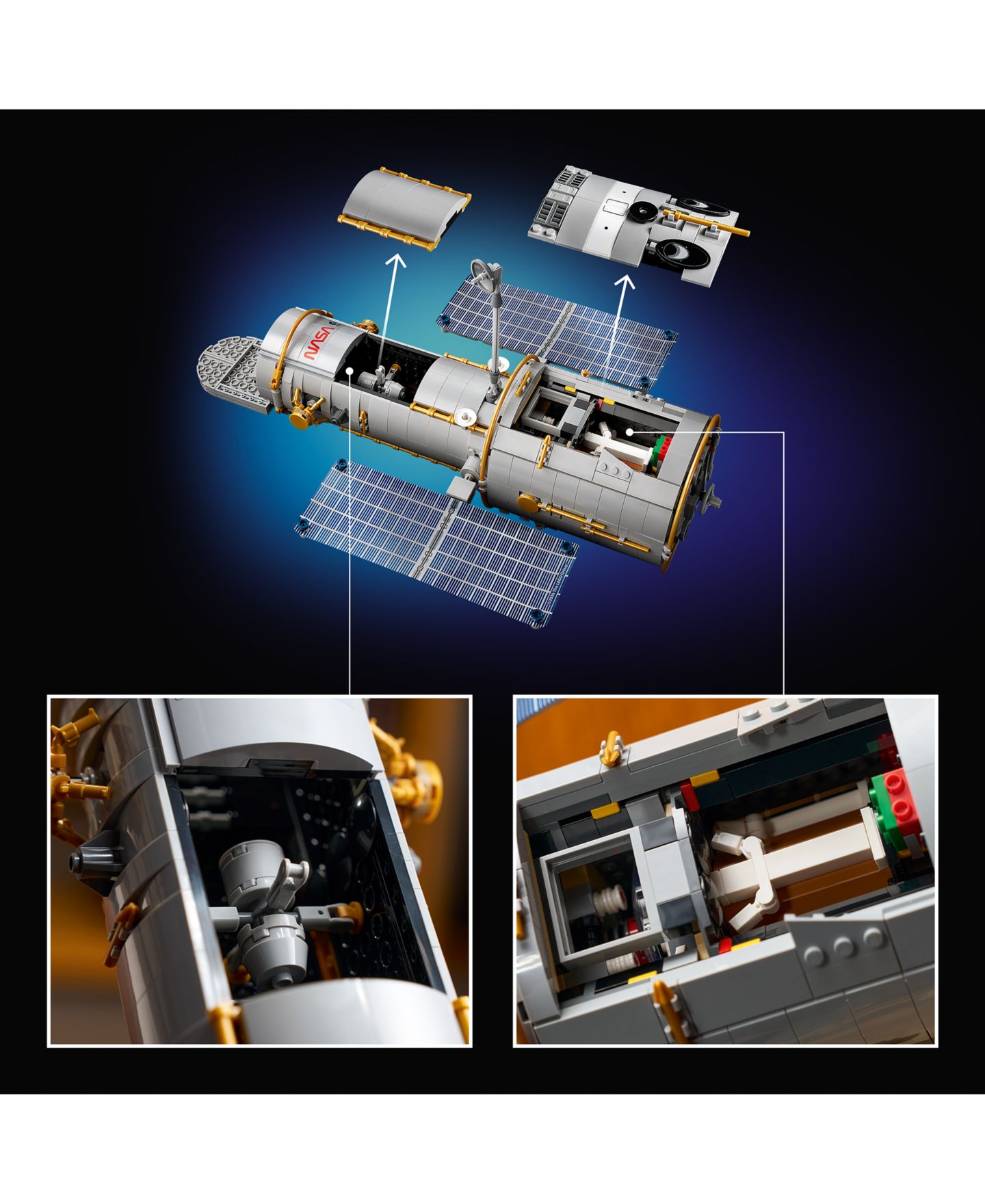 Детские конструкторы LEGO® Icons Hubble Space Telescope 11382, 1252 Pieces — фото 2