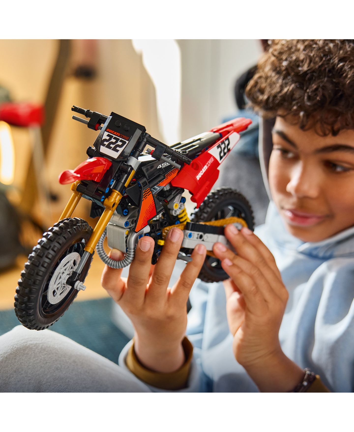 Детские конструкторы LEGO® Technic Ducati Desmo450 MX Factory Motorcycle 42238, 457 Pieces — фото 5