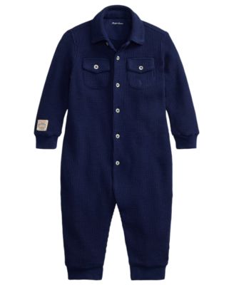 Baby Boys' Waffle-Knit Coverall