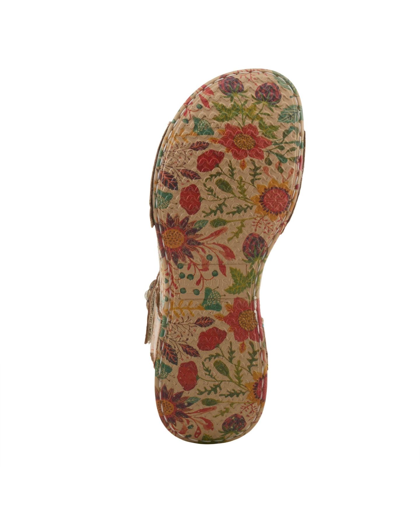 Женские сандалии L'Artiste Popular Quarter Strap Sandal with Leather Upper, цвет: Бежевый разноцветный — фото 8