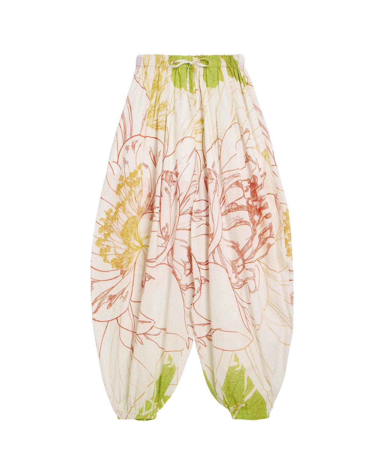 Women's Floral-Print Pull-On Balloon Pants