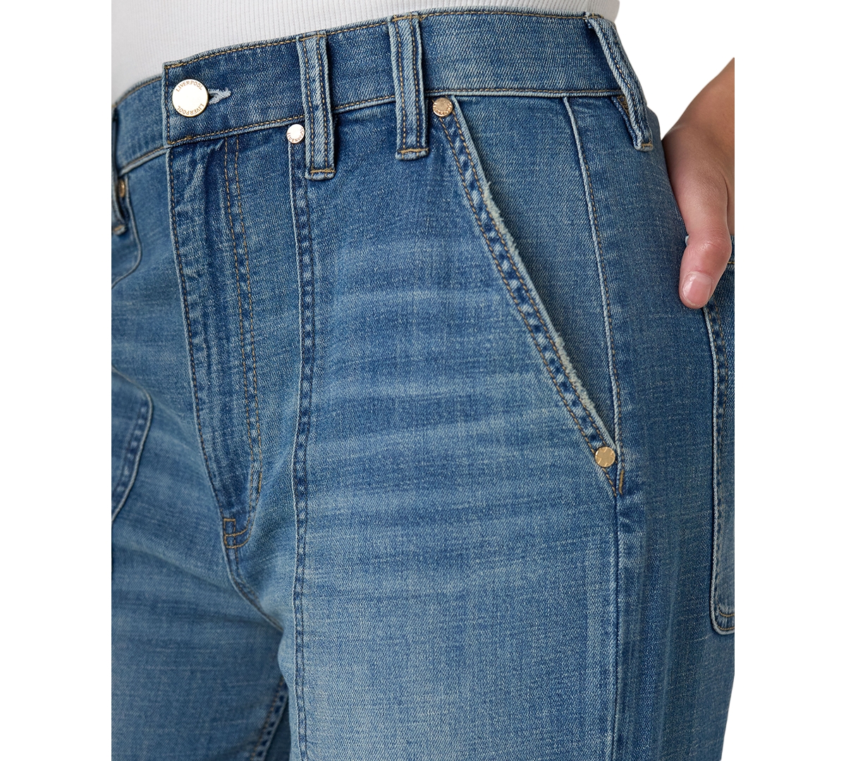 Liverpool Los Angeles Petite High-Waisted Straight-Leg Relaxed Jeans