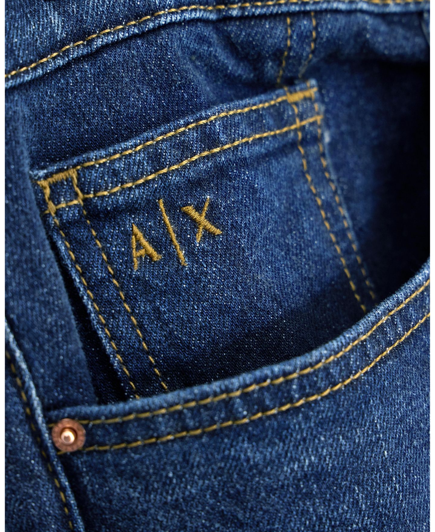 Мужские джинсы A|X Armani Exchange Slim-Fit Stretch Denim Jeans, цвет: Синий джинсовый — фото 4