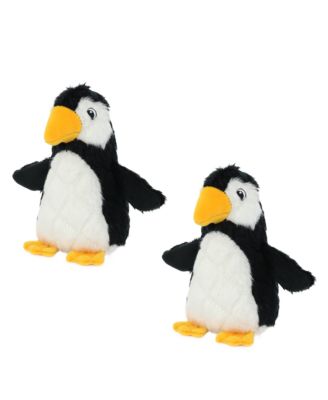 Jr Arctic Penguin 2 Pack, Durable Plush Squeaky Dog Toy