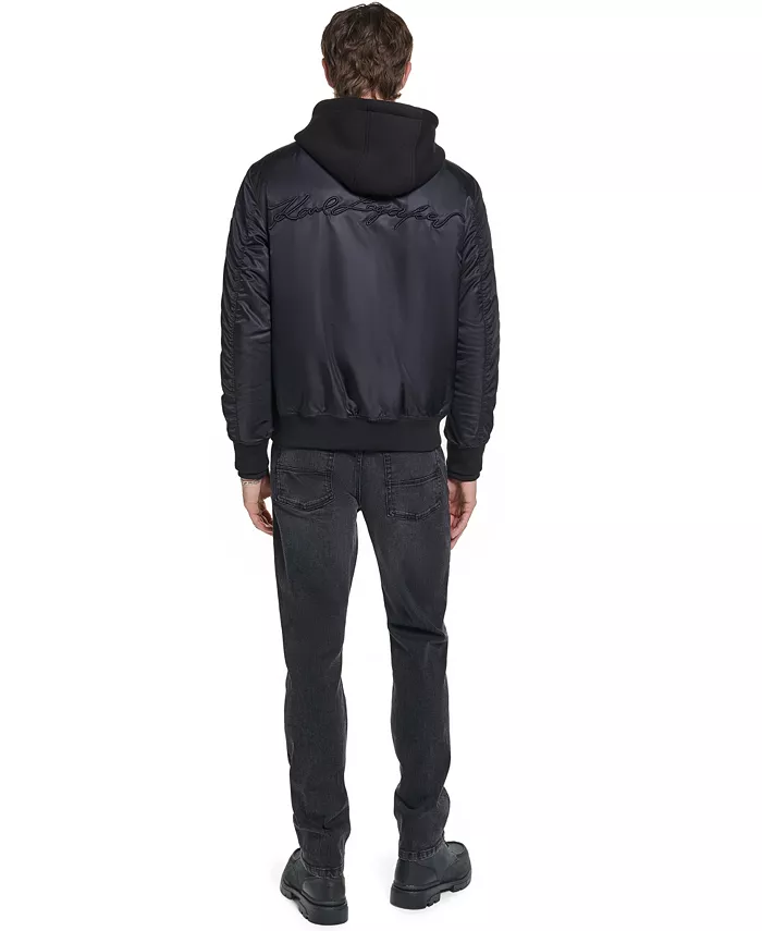 Men's Signature Hooded Bomber Jacket - thumbnail 6
