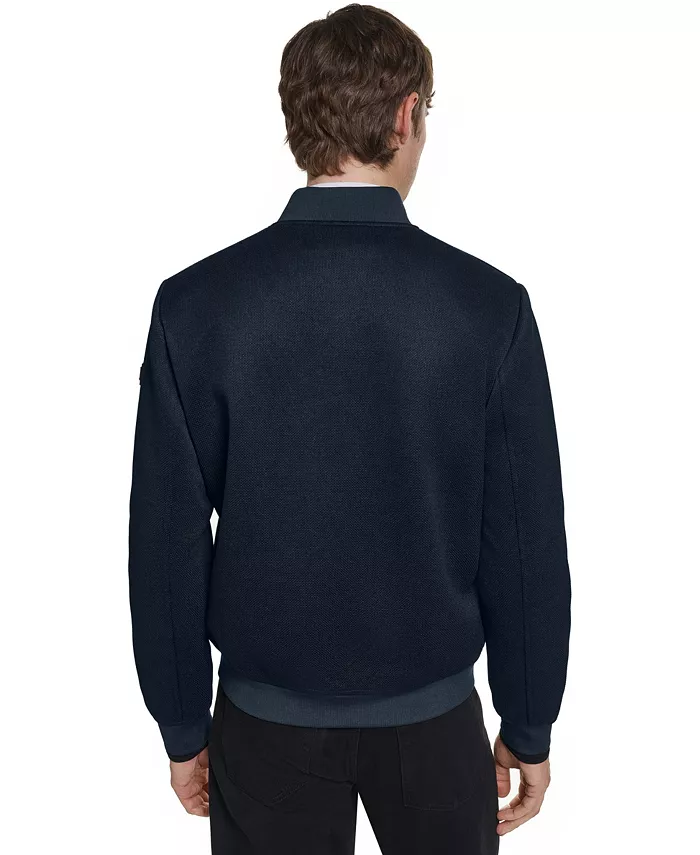 Men's Textured Bomber Jacket - thumbnail 4