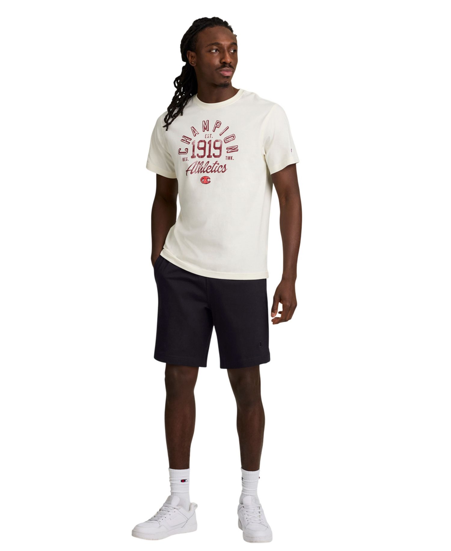Men's Jersey Embroidered C Logo Shorts, 7" Inseam