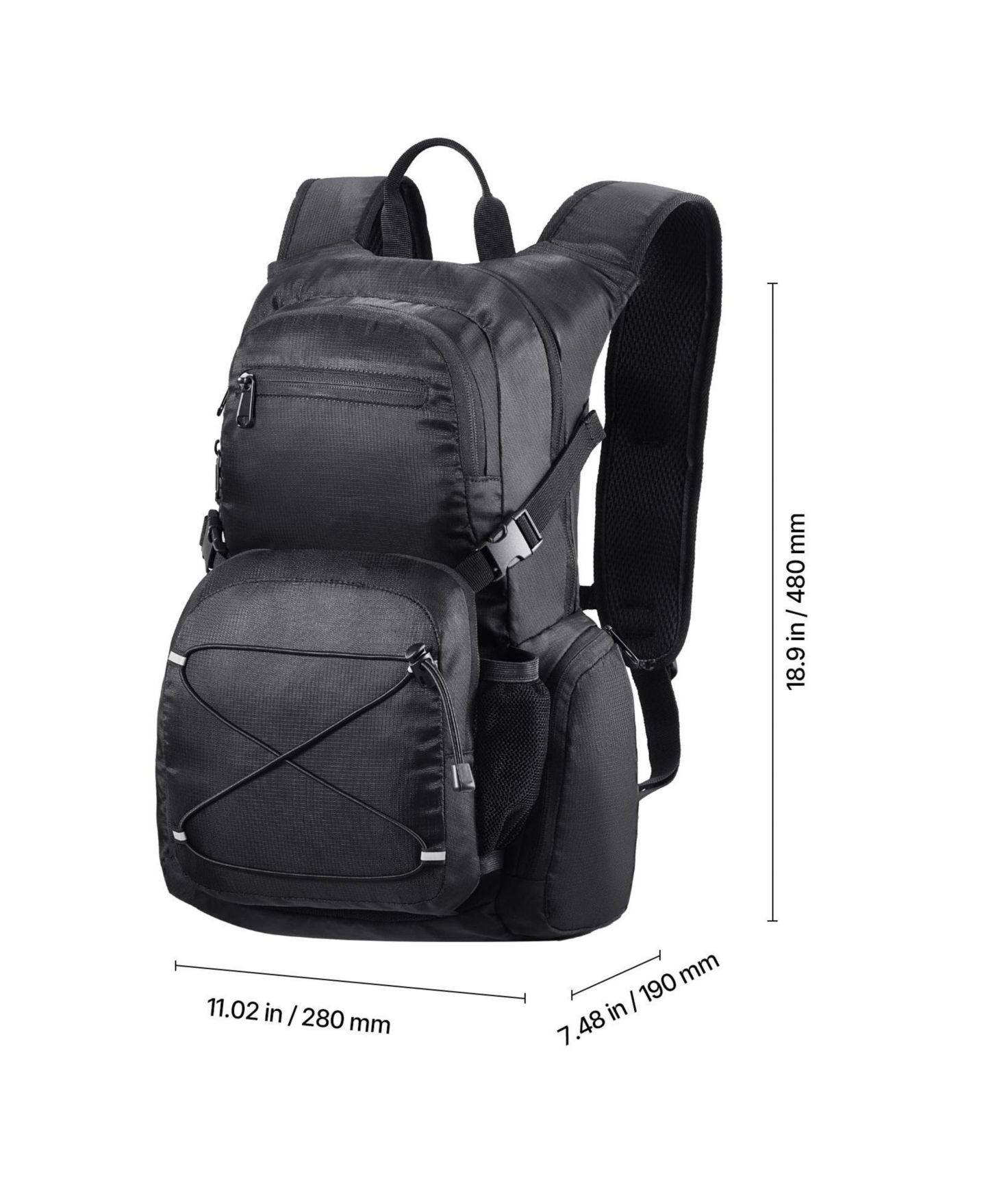 Рюкзак Hikeen Hydration, 25L Insulated Hydration Pack with 2L TPU Water Bladder, Hiking Water with Storage for Men Women, цвет: Чёрный — фото 8