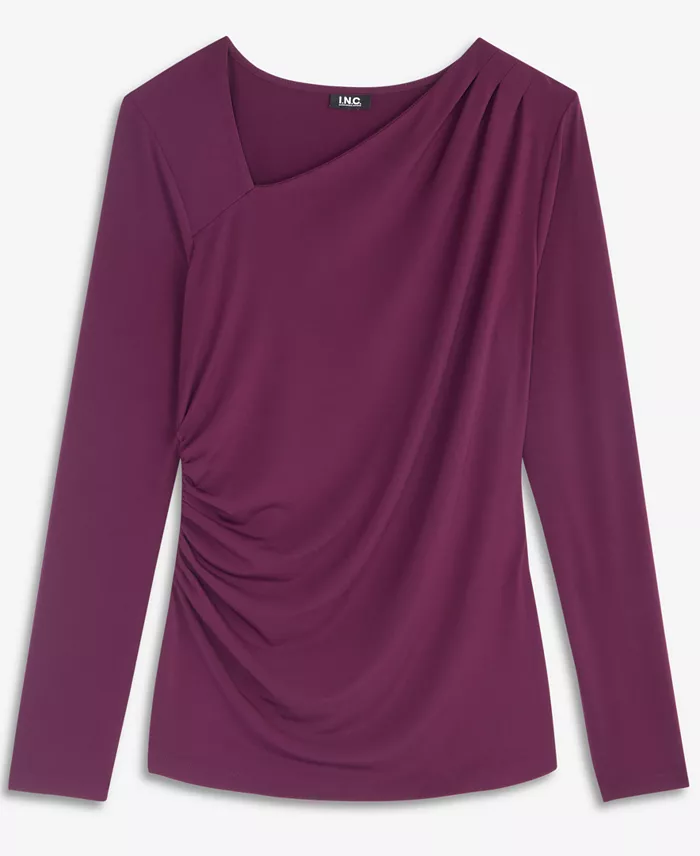 Women's Asymmetrical-Neck Long-Sleeve Top - thumbnail 6