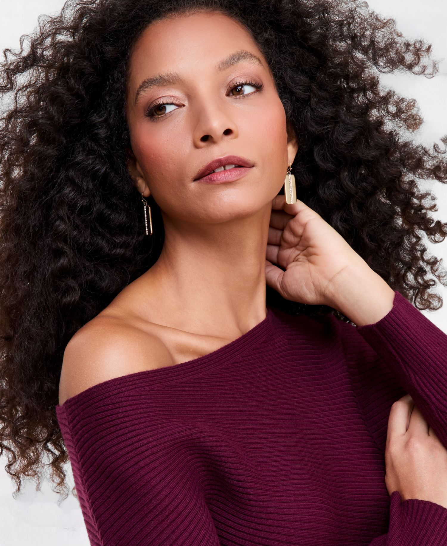 Women's Off-the-Shoulder Ribbed-Knit Sweater