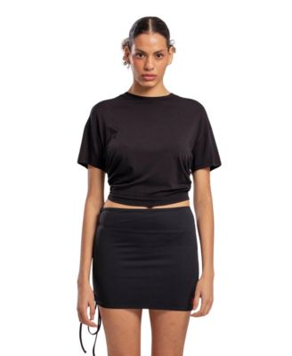 Women's Free Heaven Cropped Draped T-Shirt