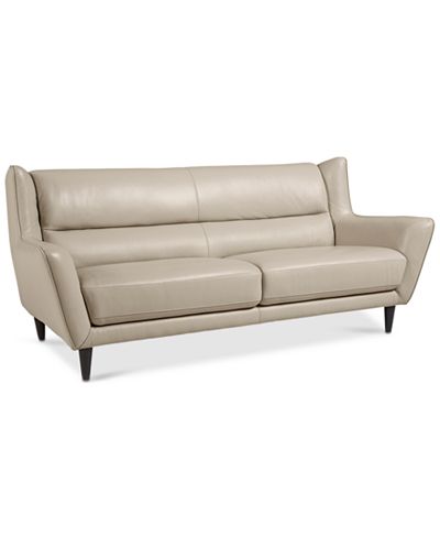 Delena Leather Sofa, Only at Macy&#39;s - Furniture - Macy&#39;s