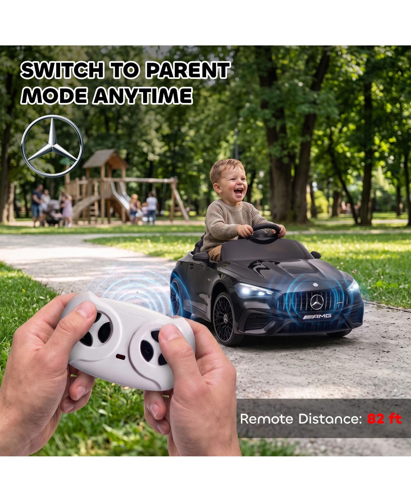 Детская игрушка Qaba Licensed Mercedes Amg Cle 53 Electric Car for Kids with Remote, цвет: Чёрный — фото 5