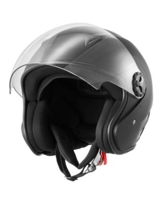 Adult 3/4 Open Face Motorcycle Helmet with Clear Visor Detachable Liner DOT Approved Size Medium