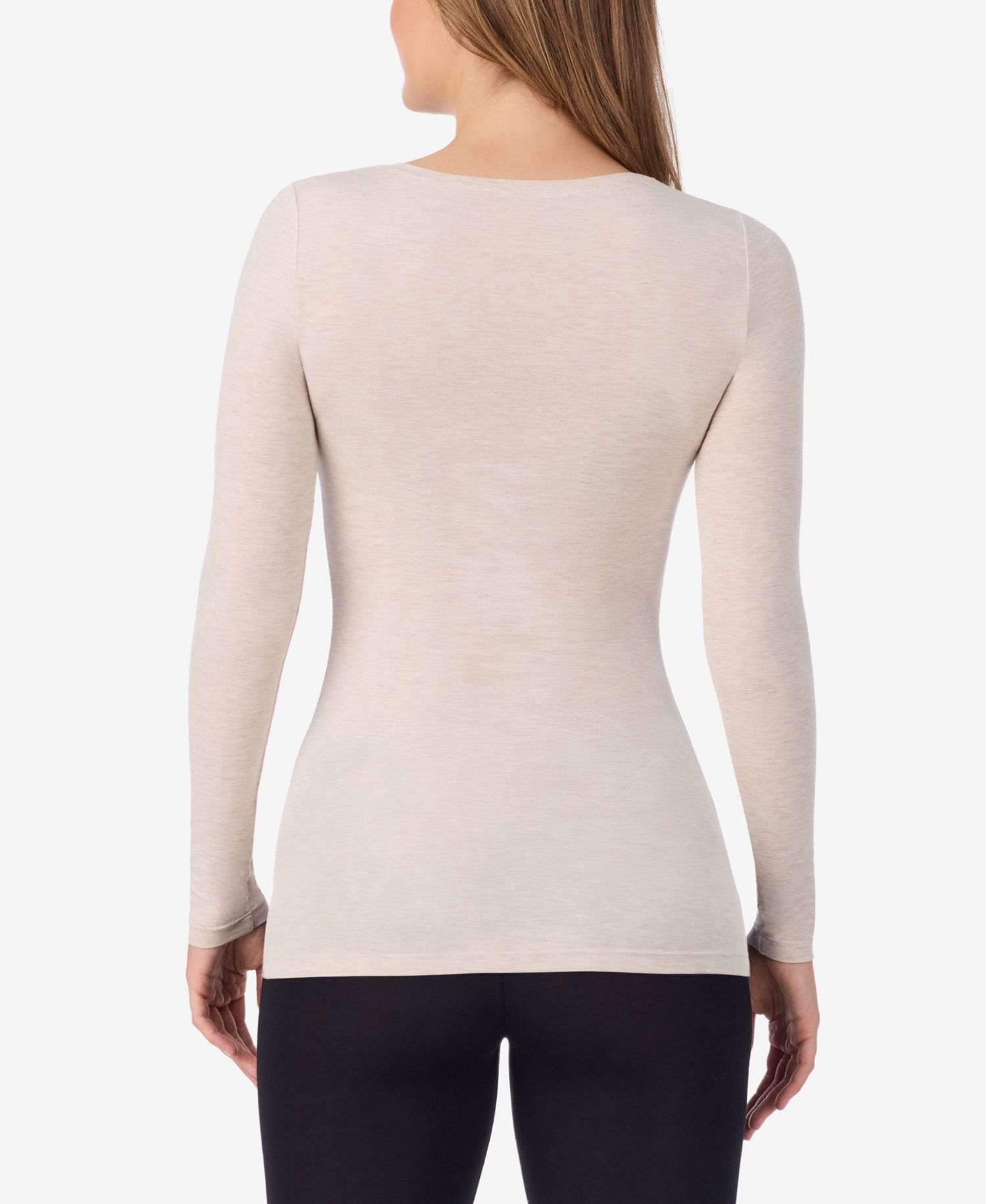Women's Softwear with Stretch Long-Sleeve V-Neck Top