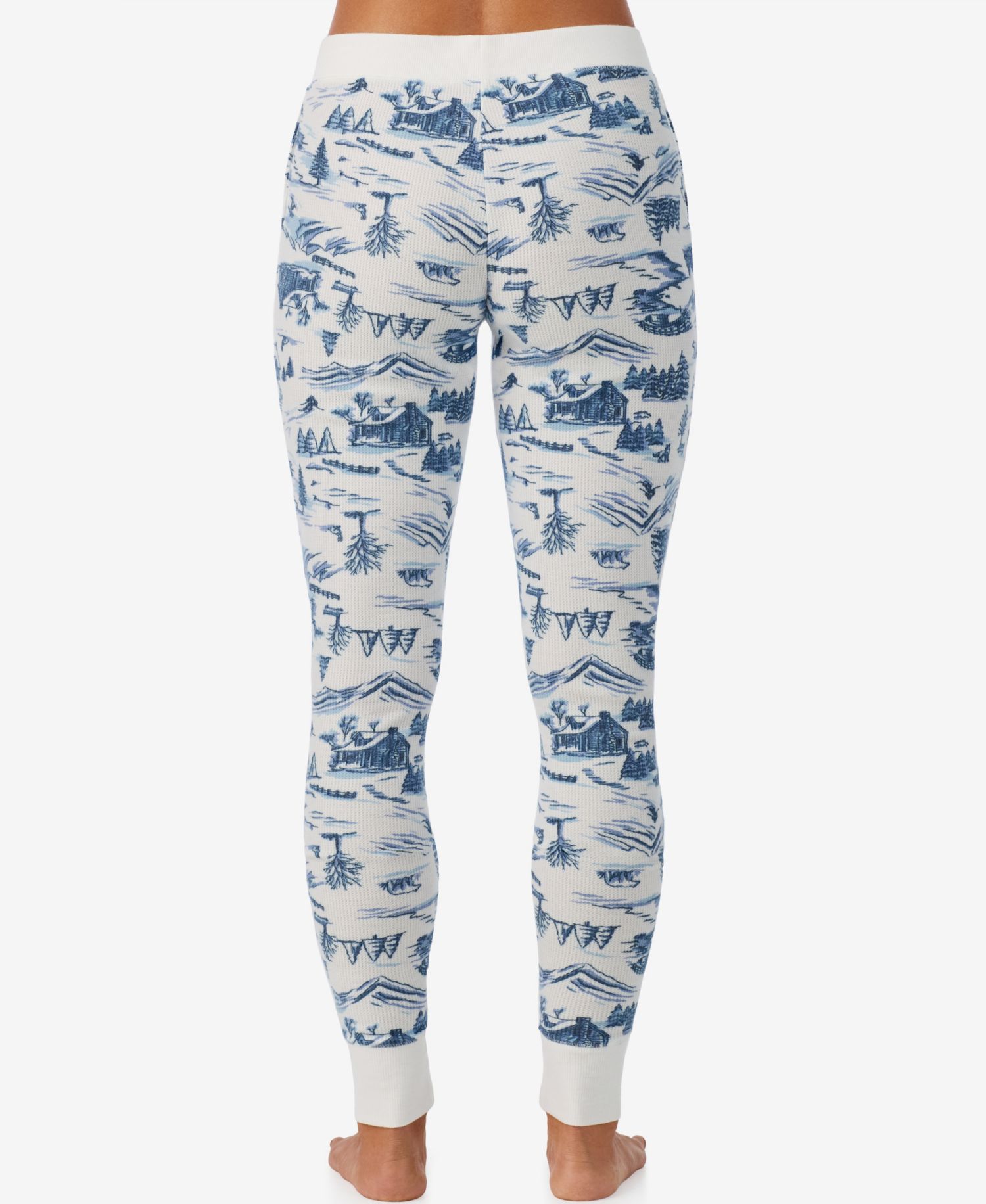 Women's Cozy Waffle-Knit Thermal Stretch Leggings