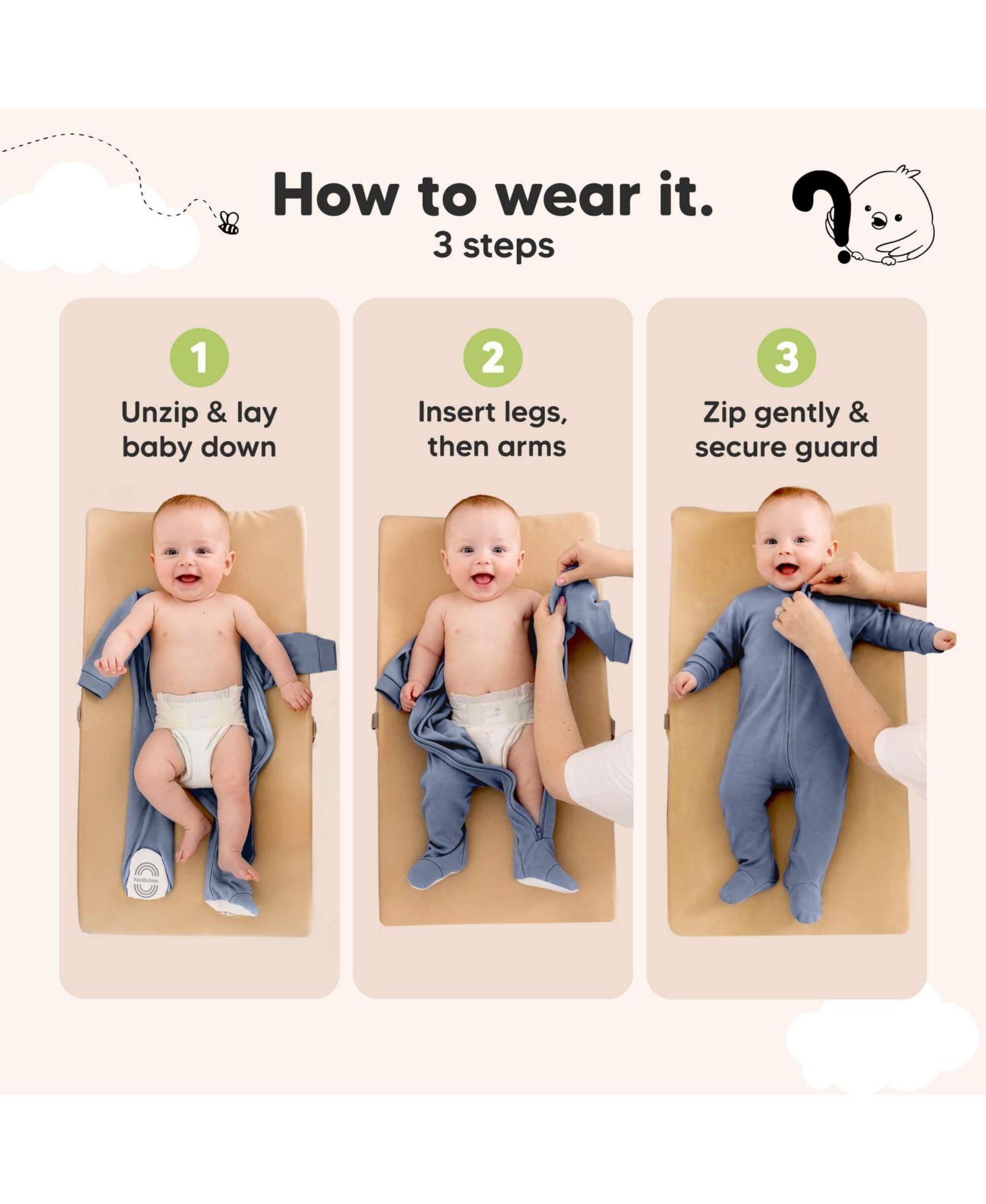 Soothe Sleep N' Play Footed Pajama, 2-Pack Cotton Baby Sleepers 0-9 Months, Soft Newborn Sleepers with Mitten Cuffs