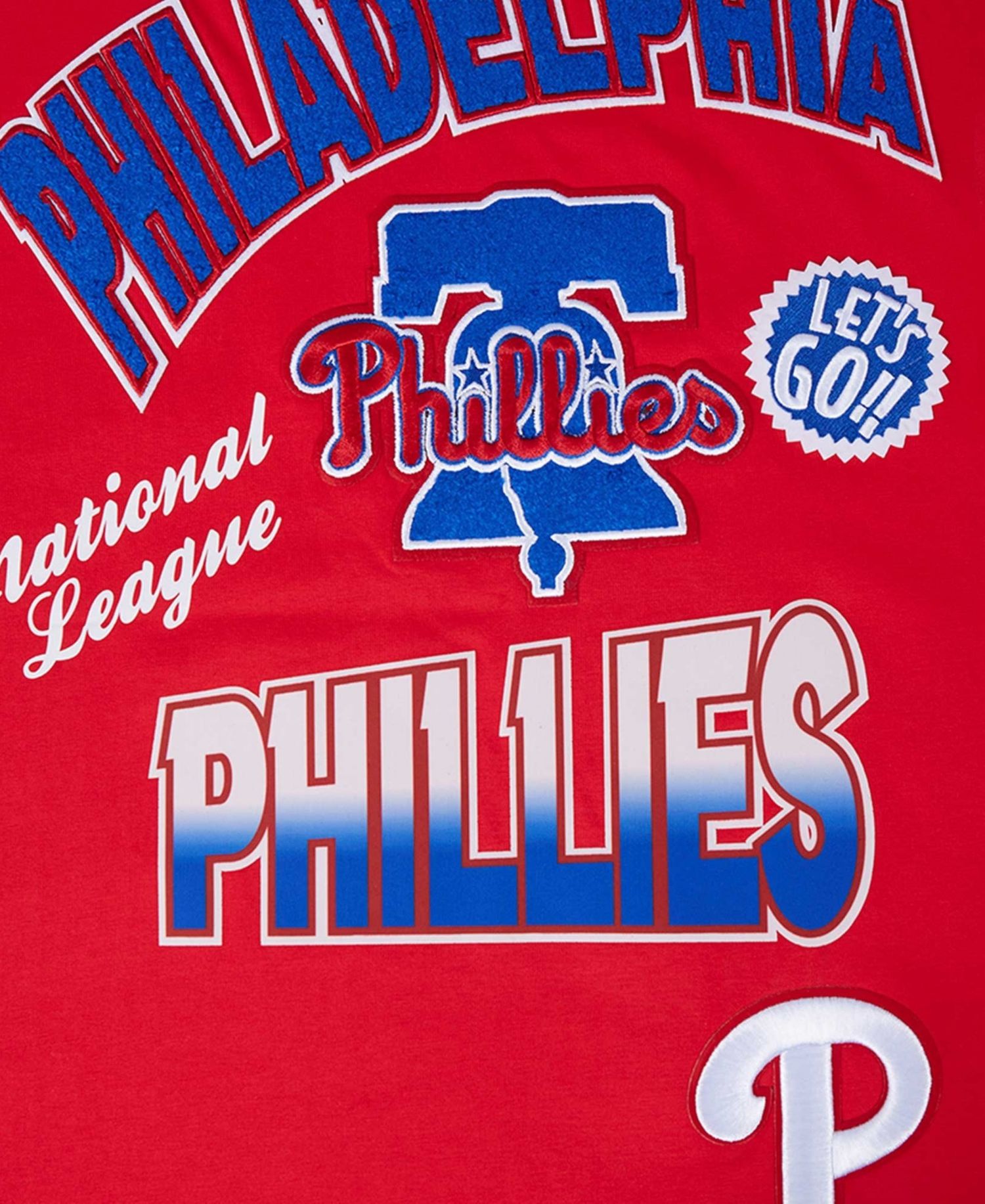 Men's Red Philadelphia Phillies Turn It Up Dropped Shoulder T-Shirt