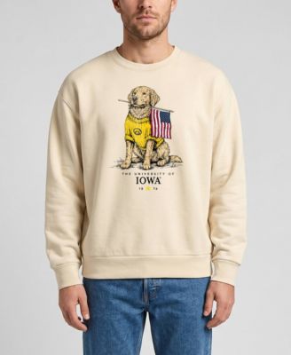Men's and Women's Cream Iowa Hawkeyes Americana Good Boy Ribbed Premium Sweatshirt