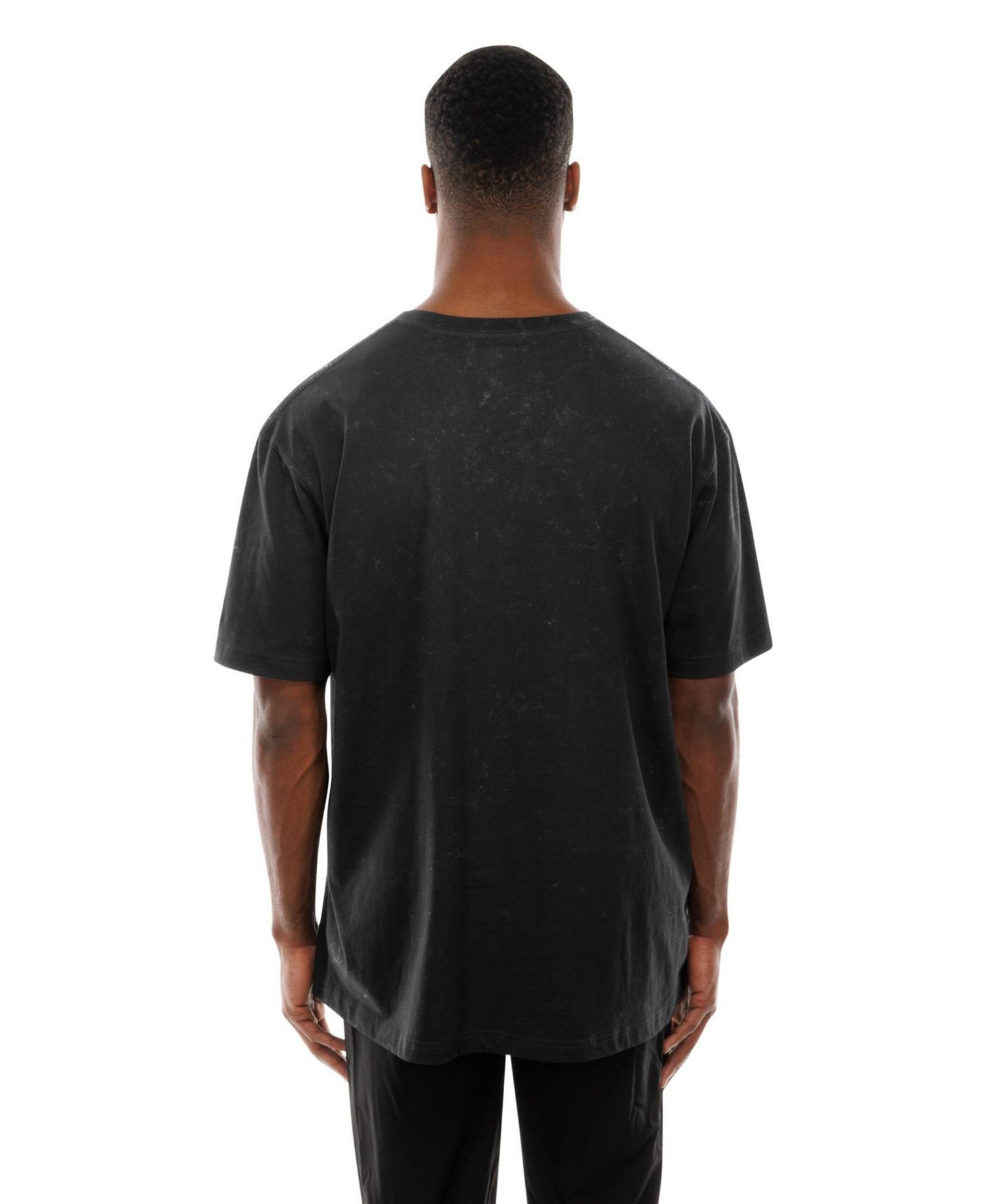Men's Black Minnesota Vikings Retro Logo Enzyme Washed Oversized T-Shirt