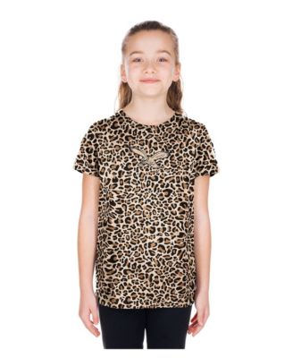 Big Girls Tan Philadelphia Eagles Mom Me Leopard T-Shirt