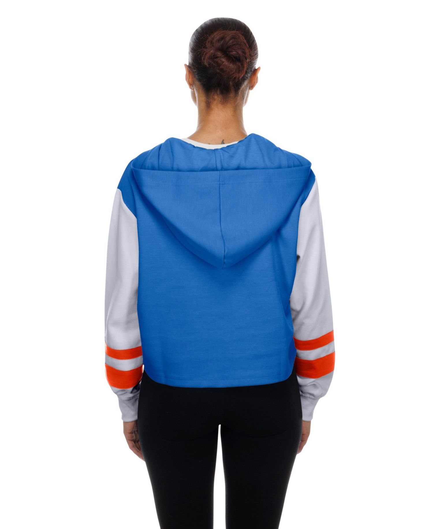 Women's New York Mets Boxy Cropped Lace-up Hoodie