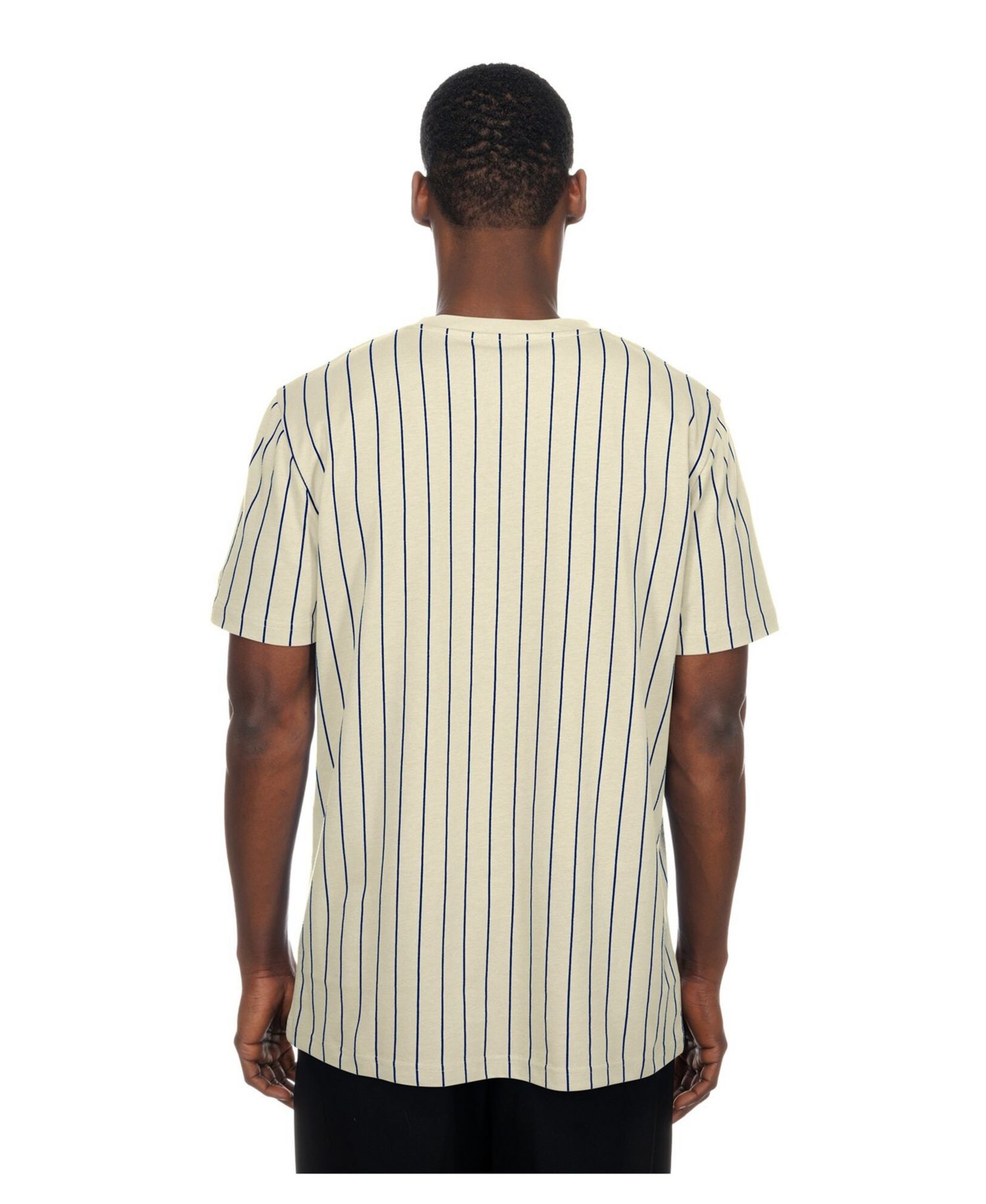 Men's Cream Boston Red Sox Throwback Meshback Pinstripe T-Shirt