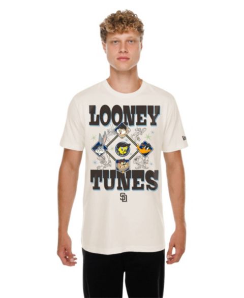 Футболка New Era Cream San Diego Padres Looney Tunes