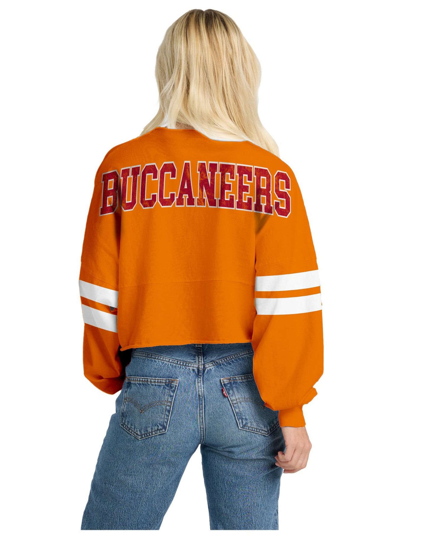 Women's Tampa Bay Buccaneers Striped Long-Sleeve T-Shirt