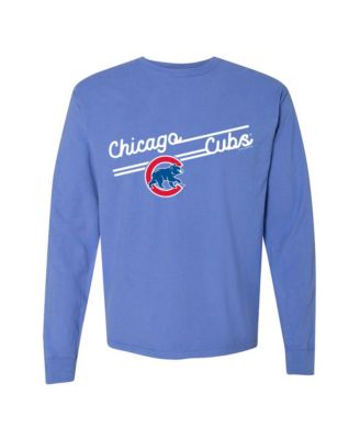 Women's Chicago Cubs Boxy-Fit Crewneck Long-Sleeve Cotton T-Shirt
