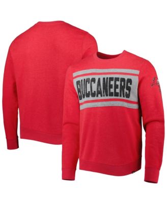 Men's Heathered Red Tampa Bay Buccaneers Bypass Tribeca Pullover Sweatshirt