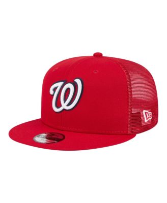 Big Boys and Girls Red Washington Nationals 9FIFTY Trucker Snapback Hat