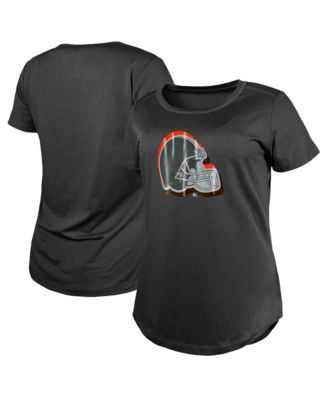 Women's Cleveland Browns 2024 NFL Draft Screen Print Cotton Crewneck Short-Sleeve T-Shirt