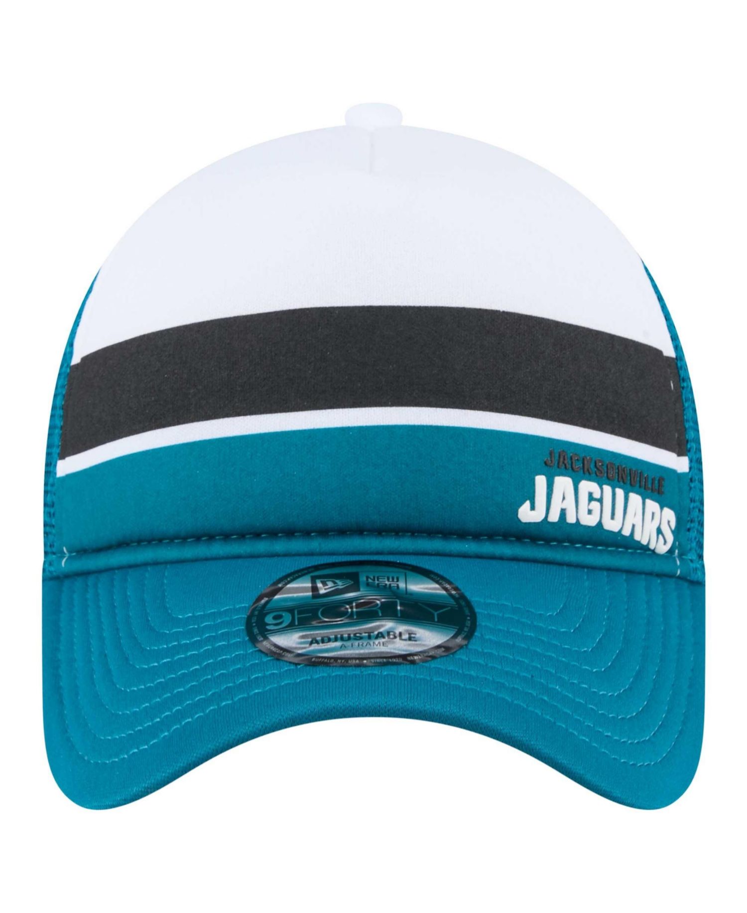 Big Boys and Girls Teal Jacksonville Jaguars Sport Night Color Block 9FORTY A-Frame Trucker Adjustable Hat
