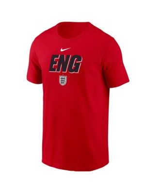 Men's Red England National Team Federation Wordmark T-Shirt