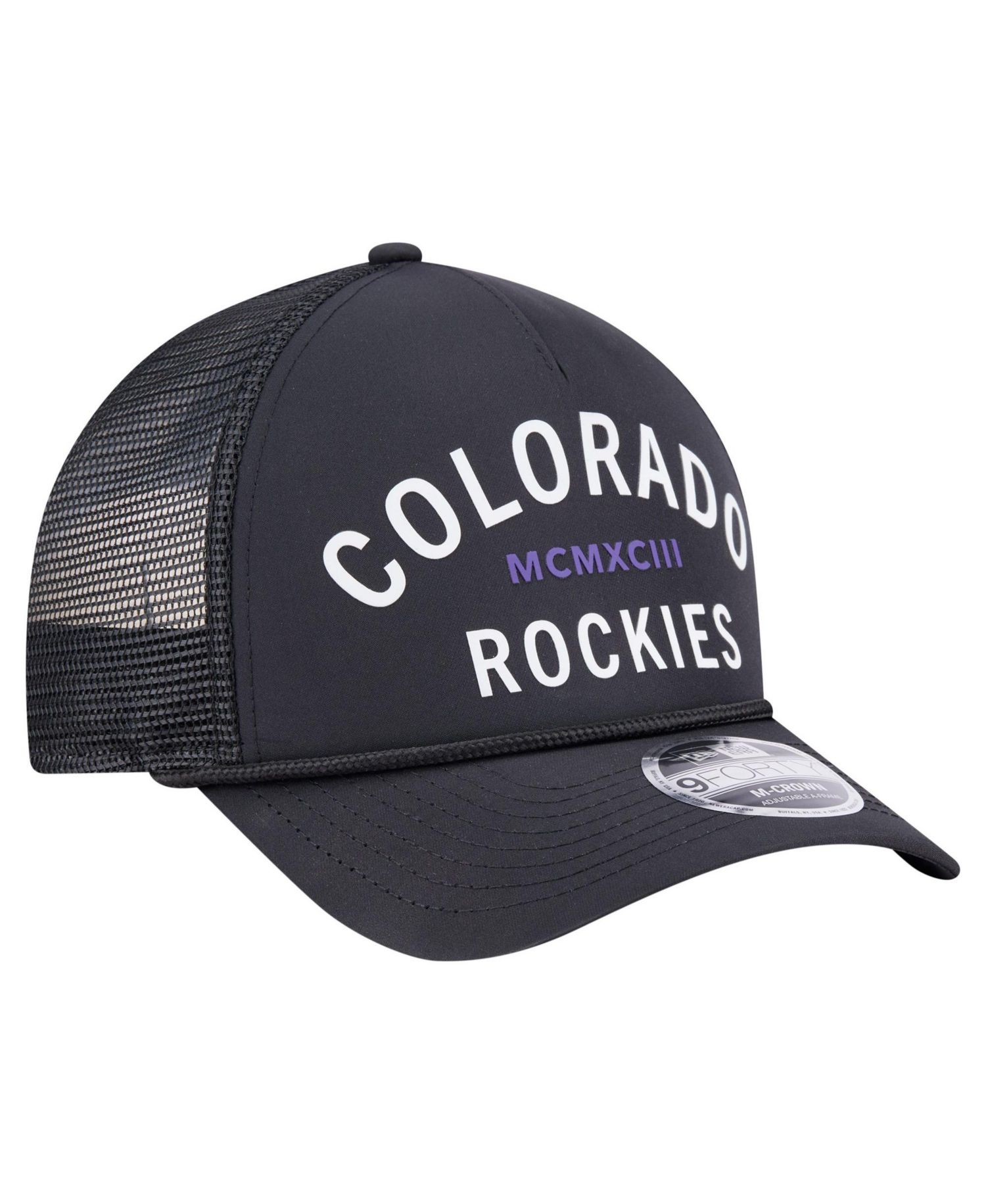 Men's Black Colorado Rockies Minimalist 9FORTY A-Frame Adjustable Hat