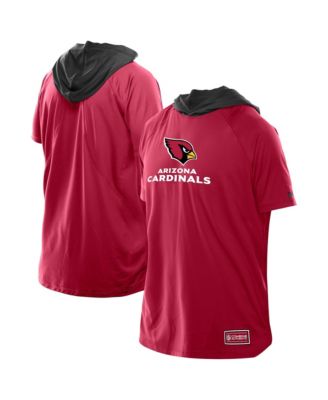 Men's Cardinal Arizona Cardinals Combine Authentic Hooded Raglan Short-Sleeve T-Shirt
