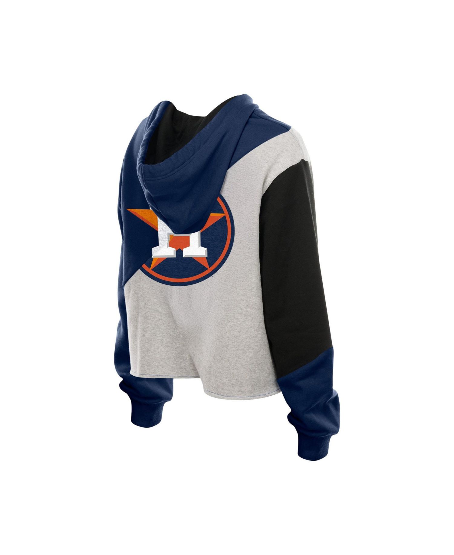 Women's Houston Astros Color Block Cropped Boxy Hoodie