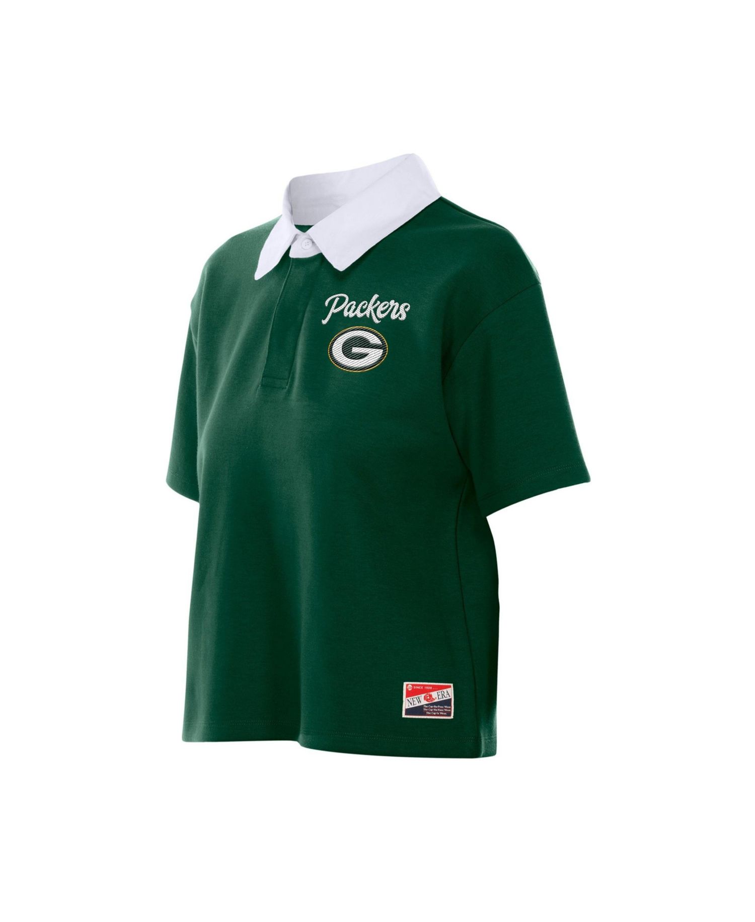 Women's Green Bay Packers Cropped Boxy Polo