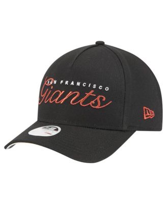 Women's Black San Francisco Giants Metallic A-Frame 9FORTY Adjustable Hat