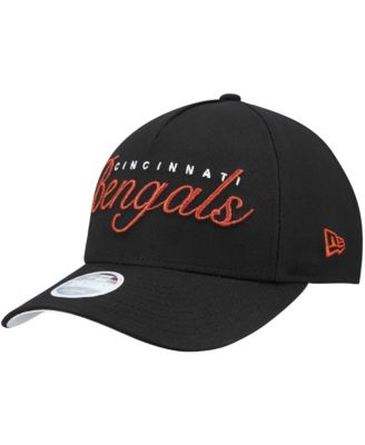 Women's Black Cincinnati Bengals Metallic 9FORTY M-Crown A-Frame Adjustable Hat
