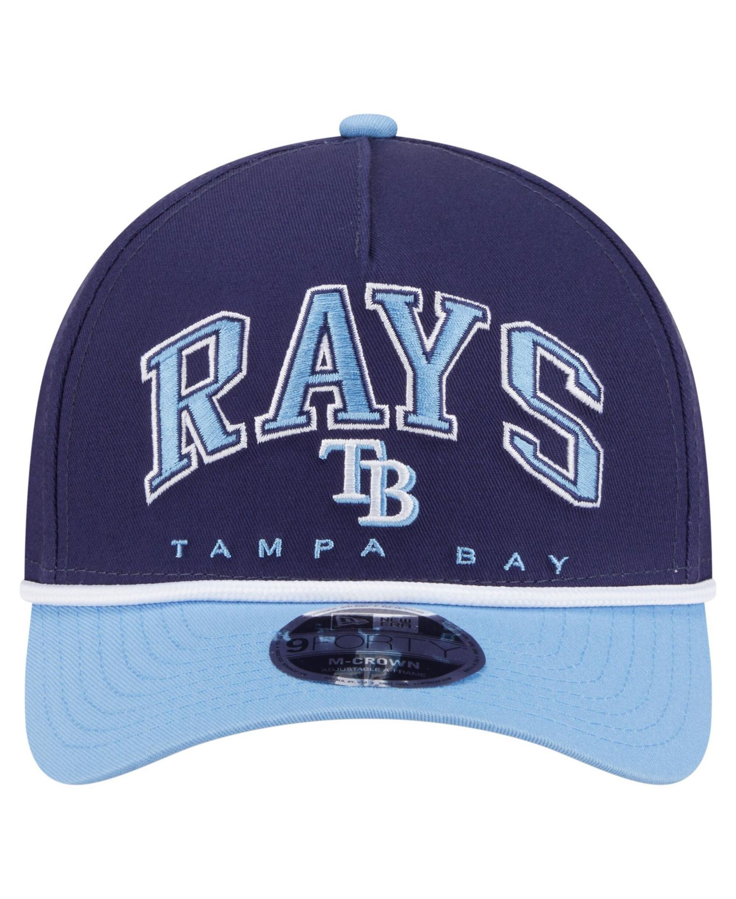 Men's Navy/Light Blue Tampa Bay Rays Arch 9FORTY A-Frame M-Crown Adjustable Hat