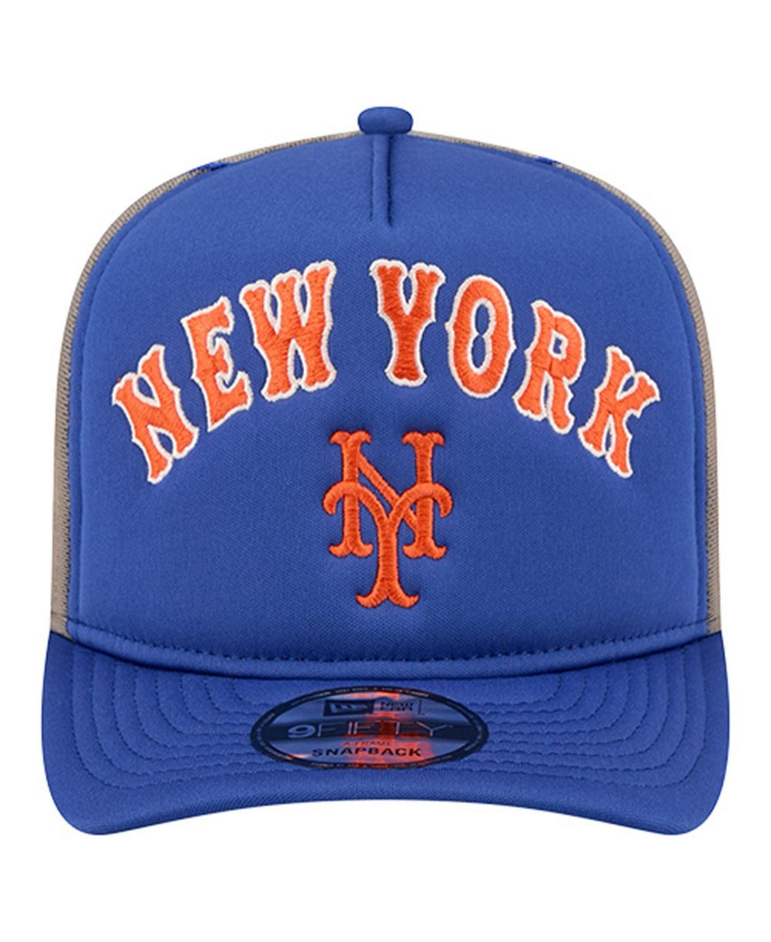 Men's Royal New York Mets Vintage Arched Foam Front 9FIFTY A-Frame Adjustable Trucker Hat