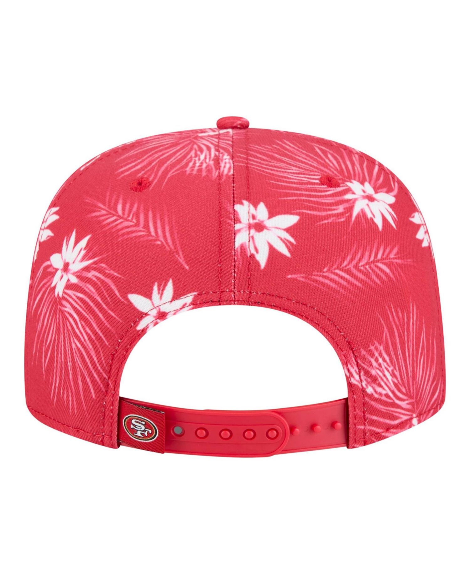 Men's Scarlet San Francisco 49ers Palm Print A-Frame 9FIFTY Snapback Hat